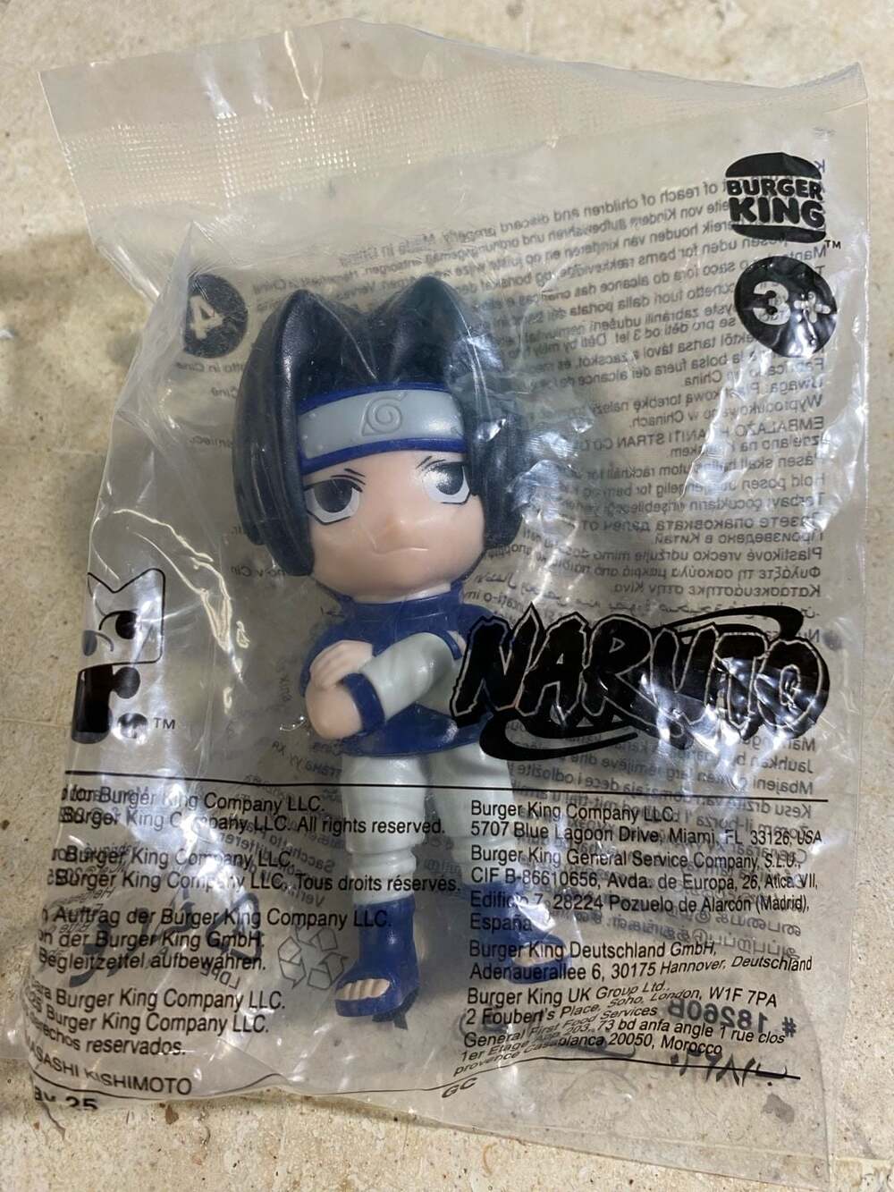 2025 Burger King Naruto Toy #4 Sasuke